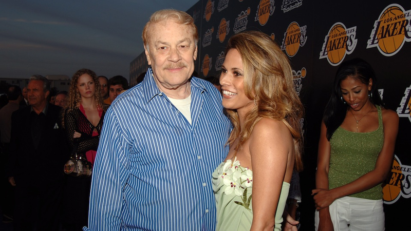 Illustration for article titled Jerry Buss, Surrounded By Boobs: A Tribute To The Greatest NBA Owner Ever